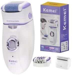 Kemei | Kemei 1981 3in1 Electric Women Epilator Female Shaver Leg Body Hair Removal Depilatory Lady Bikini Trimmer Foot Callus Removers