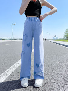 Quần Jeans Denim Ống Rộng Thẳng Chống Rận Cho Bé Gái Mùa Hè Thời Trang Quần Dài Cao Cấp Chất Liệu Khác 100% Quần Thường Ngày Cho Trẻ Em