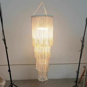 Đèn Chùm Trang Trí Phong Cách Boho Macrame Chụp Đèn Trần Dùng Cho Ký Túc Xá Phòng Khách Nhà Ở - Đèn Treo Độc Đáo Được Dệt Thủ Công