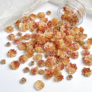 ชุดอุปกรณ์ตกแต่งเล็บเรซิ่นสีเมลลาร์ด ซีรีส์ดอกไม้เรืองแสง ดอกโบตั๋น ดอกกุหลาบ ดอกคามิลเลีย แบบนุ่ม สำหรับตกแต่งเล็บ DIY