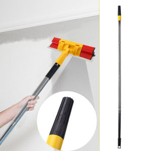 COD [Free Delivery] Paint Primers Wall Treatment Paint Roller Extension Pole 4 Section Paint Telescopic Stick Cleaning Rod Painting Handle Tools