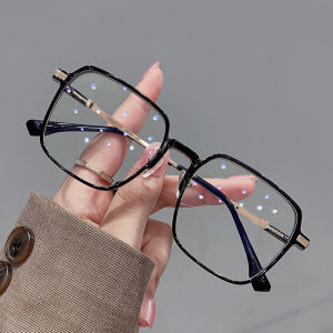 Ultra light large frame glasses for women pure campus style student flat lenses fashionable and trendy slimming glasses frame frame and frame