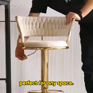 AIODIY Bar Stool Chair Light Luxury Advanced Feeling High Stool Bar Stool Adjustable and Rotatable Household HIGH CHAIR Platform