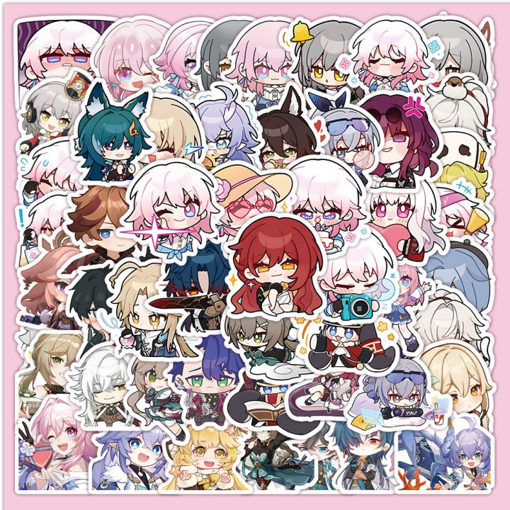 60 Sheets Cartoon Honkai: Star Rail Stickers Cute Game Anime Character ...