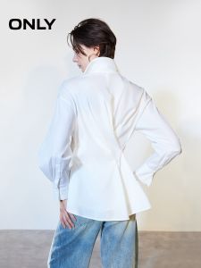 ONLY | Elegant Twist Back Design Pure Color Fitted Shirt