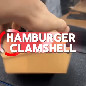 [50 pcs] Kraft silver laminated leak proof hamburger clamshell box for take-out meals packed meals rice toppings noodles pansit merienda ulam viands siopao small meals. Eco-friendly