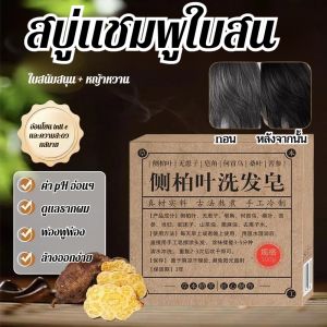 สบู่แชมพูสมุนไพรเข้มข้น สบู่แฮนด์เมด ใบ ต้นพลาทิคลาดัส อาร์บอร์วิเท และสบู่แชมพูดํา