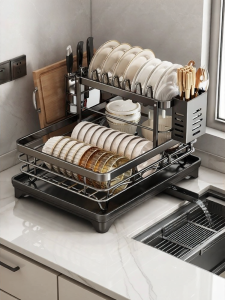 HANYUXUAN | Multi-functional Stainless Steel Utensil Storage Rack