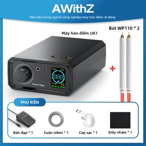 AWithZ UK1 Máy Hàn Điểm Bàn Đạp Type-C Có Thể Sạc Lại Bằng Pin Lithium 18650 Máy Hàn DIY 60000mAh Độ Dày Hàn Tối Đa 03mm