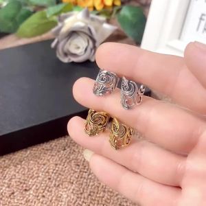 Huitan Boho Clip Earrings for Women Aesthetic Pattern Ear Cuffs Newly Designed Hot Trend Female Accessories Daily Wear Jewelry