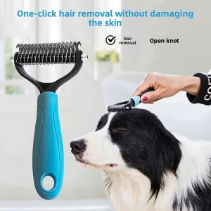 New Professional Pet Cat Hair Removal Comb Brush Dog Grooming Shedding Tools Puppy Hair Shedding Trimmer Pet Fur Trimming Combs