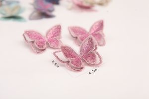 Double-Layer Embroidery Butterfly Handmade Three-Dimensional Hair Accessories Clothing Decorative Accessories DIY Ingredients