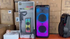 ลำโพงบลูทูธ รุ่นBTS-1387 ขนาด10*2ดอก ฟรี ไมค์ลอย/รีโมท รองรับAUX/TF/USB ปรับเบส/แอคโค่ได้ ทรงสวยมีล้อลาก