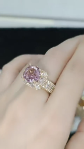 Nhẫn nữ đá nam phi 10 li đồng đỏ không xi