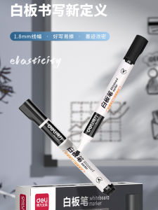 Deli Whiteboard Pen Erasable High Capacity Black Blue Red for Office Use Students Children Board Writing Pen Cultural Supplies