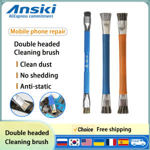 Anti-Static Dual head motherboard brush for Mobile Motherboard Repair IC Pad Hard Brushing Brush Welding Oil Cleaning Brush