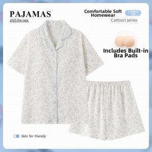 DAISONG | Wearable Outside Cloud Cotton Womens Pajamas Set