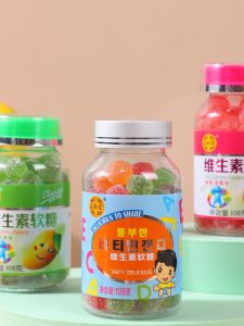 Vitamin C Soft Candy Bottle Childrens Snacks Health Leisure Rubber Vitamin Supplement Traditional Chinese Candy Qiliding