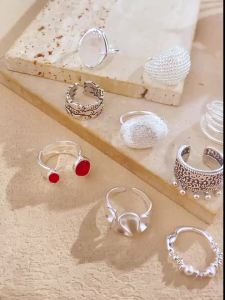 Hình Học Trong Suốt Pha Lê Có Thể Điều Chỉnh Mở Nhẫn Cho Nữ Thời Trang Hàn Quốc Món Quà Trang Sức Phong Cách Vintage Zircon Cocktail Nhẫn