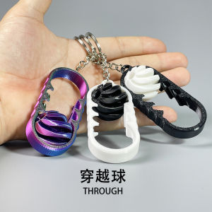 Stress Relief 3D Printed Toy Model Spiral Structure Transversal Ball Keychain Pendant Creative Educational Toy Gift