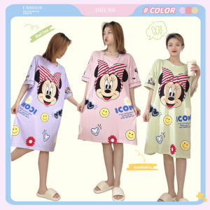 ชุดนอน LHFriday 🍭 ชุดนอนกระโปรงสกรีนลาย กระโปรงแฟชั่น ผ้าดีราคา ชุดนอนมินนี่ 🐭💘