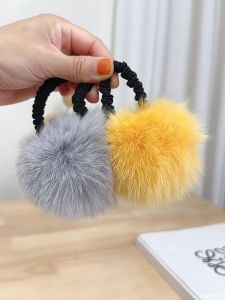 ยางรัดผมขนกระรอกสไตล์เกาหลี ยางยืด ขนสัตว์แท้ ทรงเรียบง่าย สำหรับผู้ใหญ่และเด็ก เครื่องประดับผม ขนสัตว์ แฟชั่น