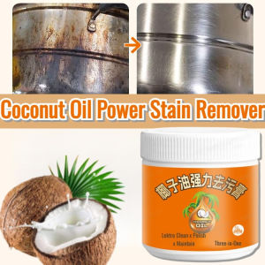 Coconut Oil Powerful Stain Remover Multi-Purpose Stainless Steel Cookware Cleaner Bathroom Toilet Floor Polishing Cleaning Paste