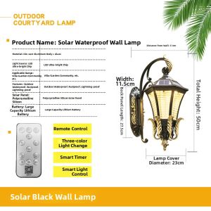 VINCAN | Solar Waterproof French Style Wall Light