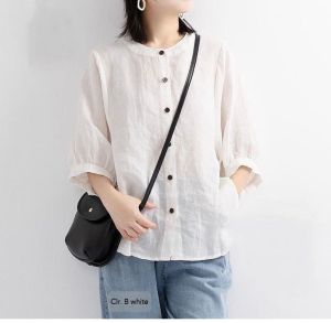 Blouse Wanita Bahan Katun Linen Premium