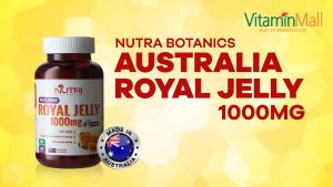 Nutri Botanics Royal Jelly 1000mg 6% 10-HDA – Immune Booster Enhance Energy Younger Looking Skin - 200 Softgels