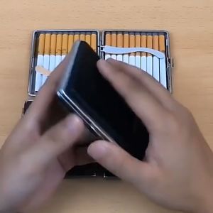 Kotak Penyimpanan Rokokk Kulit Wadah Roko Stainless Box Rokk