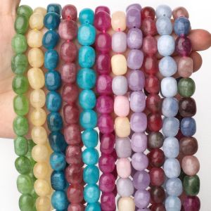 9x11mm Oval Natural Stone Apatite Tourmaline Peridot Bead Smooth Loose Beads for Jewelry Making Supplier DIY Charm Bracelet 15