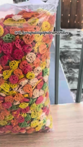 Kerupuk Mentah Seblak Krupuk Seblak 500 Gram Mawar Mini Warna