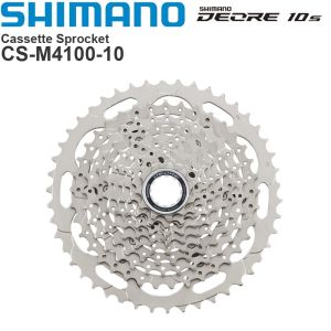 Shimano Bánh Xích Xe Đạp Leo Núi Deore CS M4100 HG50 Líp 10 Tốc Độ 11-46T 11-42T 11-36T Bánh Đà MTB CS-M4100 HG50 Phụ Tùng Chính Hãng