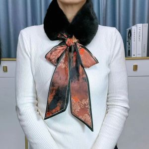 Khăn Choàng Dài Cổ Ấm Áp Đa Năng Thời Trang Mùa Đông Phong Cách Trung Hoa in Họa Tiết Khăn Choàng Lông Thú Cưng Cho Phụ Nữ