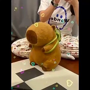 Gấu Bông CapyBara Chuột Lang Đeo Cặp Con Rùa Gấu Bông Capy bara mang balo đáng yêu Chất liệu lông mịn cute