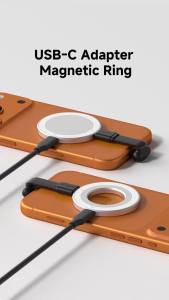 Hagibis | Hagibis Magnetic Adapter Ring for Phone and Tablet Charging Port Type-C Plug Conventer 240W Cable for iPhone 17 Pro iPad Magsafe