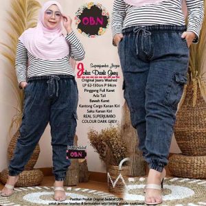 CELANA JOGER JEANS WANITA JOGER CARGO WANITA JUMBO BB 50-80 KG BAYAR DI TEMPAT (C0D)