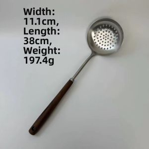 Stainless Steel Walnut Kitchen Utensil Set
