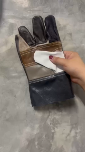 ถุงมือหนังช่าง แบบสั้น ยาว 10 นิ้ว รุ่นA01012_Cool (ยกโหล 12 คู่) ถุงมือPVC ถุงมือช่างเชือม