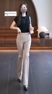 Barest - (CUTBRAY SCUBA PREMIUM) Celana Fit Flare Pants Cubit / Highwaist Kulot Cutbray Scuba Wanita Jumbo