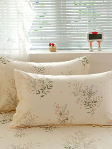 Vỏ Gối Cotton Nguyên Chất Họa Tiết Hoa 48x74cm Dùng Tại Nhà Ký Túc Xá Sinh Viên Vỏ Lót Cotton Mềm Mại Thoải Mái Có Thể Giặt Được