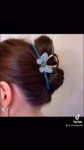 Kẹp tóc kim loại hình hồ điệp nhiều màu phong cách cá tính kẹp tóc bản to cho nữ phong cách Hàn Quốc