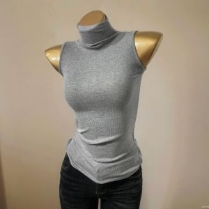 เสื้อกั๊กคอตั้งทรงสลิมฟิตแบบบางสำหรับผู้หญิง แขนกุด ผ้าโมดอล ฤดูใบไม้ผลิและฤดูร้อน เสื้อชั้นในสำหรับใส่ด้านนอก