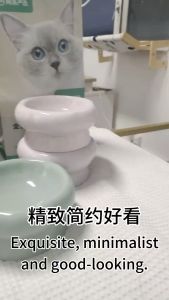 [SG Stock] Cat Ceramic Petal Bowl Cat Feeding Bowl Pet Bowl