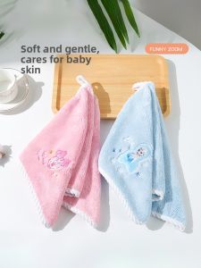 Elsa Princess Class a Toddler Face Wash Towel Kindergarten Baby Special Use Hanging Small Towel for Baby Care And Hygiene