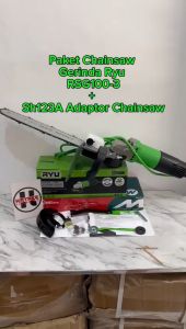 RYU RSG 100-3 Mesin gerinda tangan 4\" RSG100-3+SH123A komplit Gerinda + Adaptor chainsaw gerinda