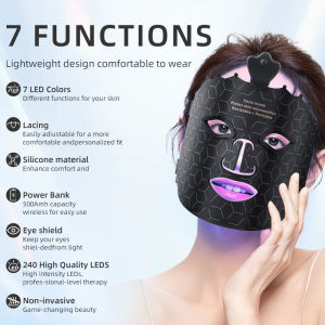 【Ready Stock+Fast Delivery】Silicone Mask Photon Mask Instrument Face Color Light Home Skin Rejuvenation Instrument Led Beauty Mask Home Seven Color Large Row Light