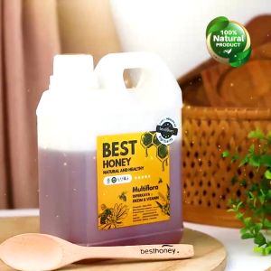 Madu Asli 1000 ml Multiflora Asli Best Honey Minuman Kesehatan Mejaga Kebugaran Tubuh