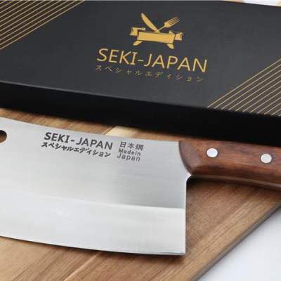 (Bảo hành 5 năm)Dao Chặt Seki Made in japan Hàng Nội Địa Nhật Bản Chính Hãng, Dao Chặt Inox Nhập Khẩu Siêu Bền, Dao Chặt Xương, Dụng Cụ Nhà Bếp